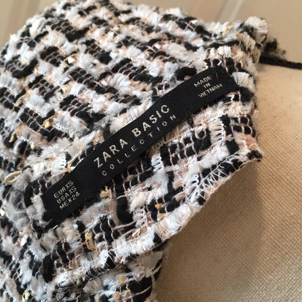 ‼️3 for $12‼️Zara Woven Tweed Top, Size XS - Picture 7 of 7